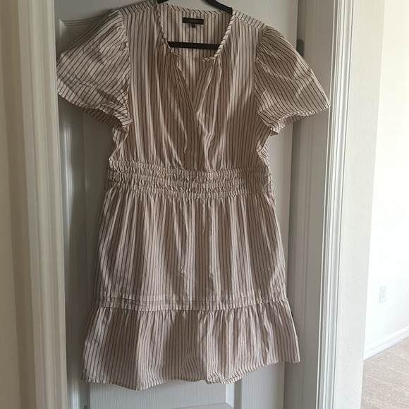 Quince Dress WORN ONCE White Red Stripes Pockets! large - Picture 6 of 8